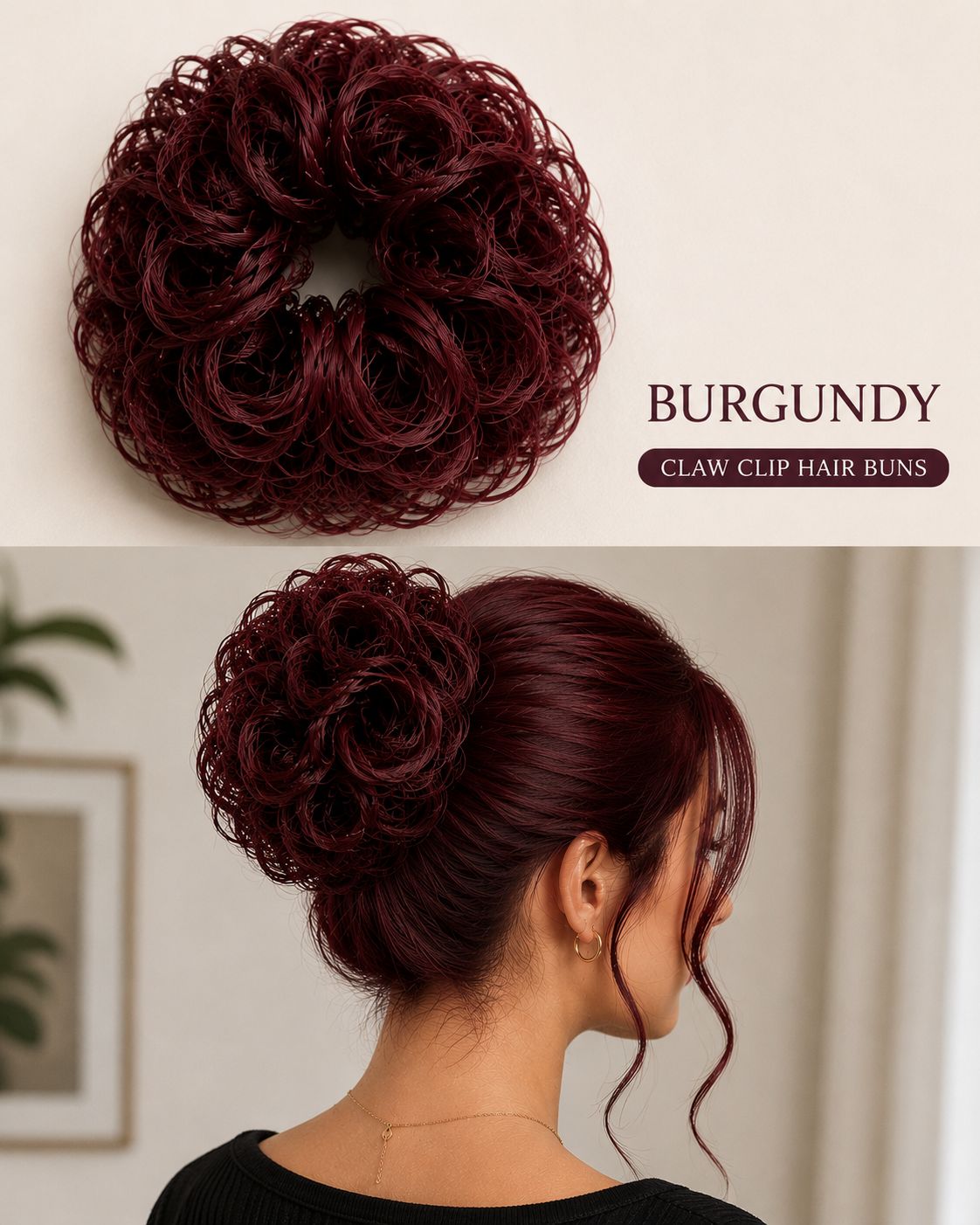 Instant Volume Messy Hair Bun Claw Clip